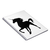 Black Unicorn Silhouette Notitieboek (Rechterzijde)