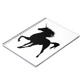 Black Unicorn Silhouette Notitieboek (Linkerzijde)