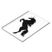 Black Unicorn Silhouette Notitieboek (Linkerzijde)