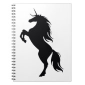 Black Unicorn Silhouette Notitieboek (Voorkant)