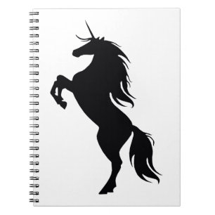 Black Unicorn Silhouette Notitieboek