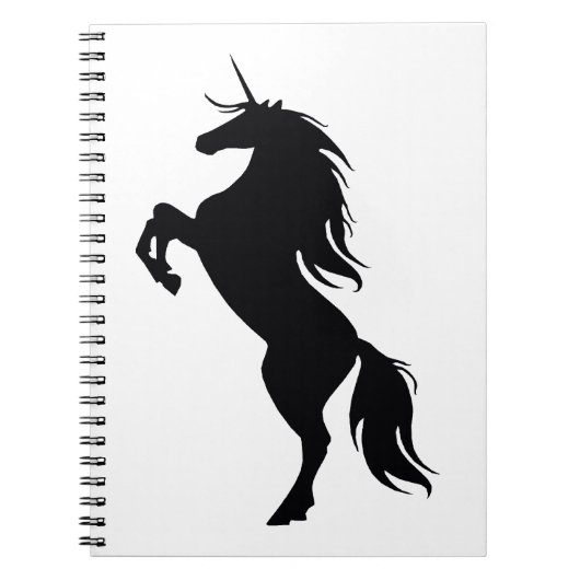 Black Unicorn Silhouette Notitieboek (Voorkant)