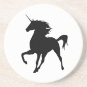 Black Unicorn Silhouette Onderzetter (Voorkant)
