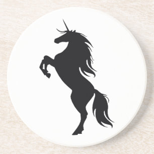 Black Unicorn Silhouette Onderzetter