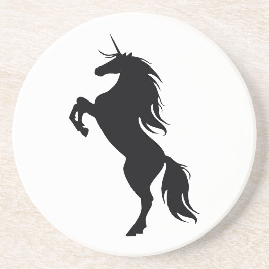 Black Unicorn Silhouette Onderzetter (Voorkant)