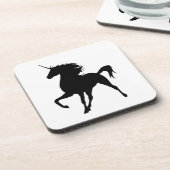 Black Unicorn Silhouette Onderzetters (Linkerzijde)