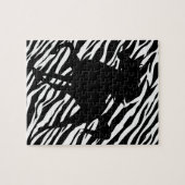 Black Unicorn Silhouette Puzzle Legpuzzel (Horizontaal)