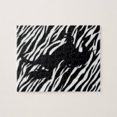 Black Unicorn Silhouette Puzzle Legpuzzel (Horizontaal)