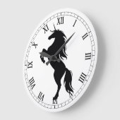 Black Unicorn Silhouette Roman Numeral Clock Grote Klok (Hoek)