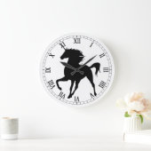 Black Unicorn Silhouette Roman Numeral Clock Grote Klok (Huis)