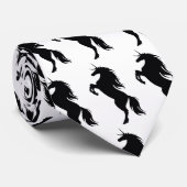 Black Unicorn Silhouette Stropdas (Opgerold)