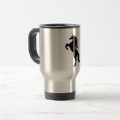 Black Unicorn Silhouette Travel Mug Reisbeker (Voorkant links)