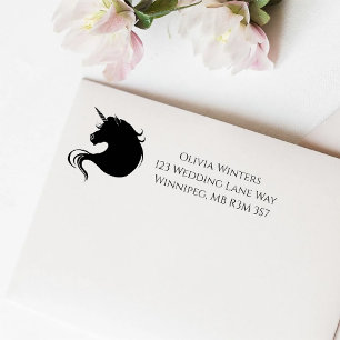 Black Unicorn Silhouette Zelfinktende Stempel