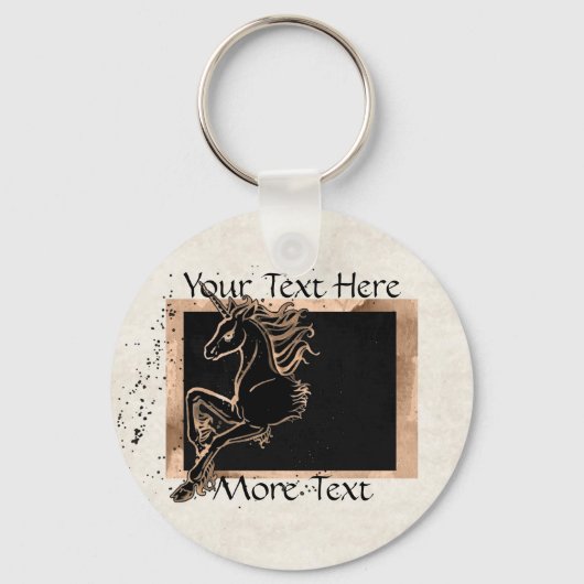 Black Unicorn Sleutelhanger (Voorkant)