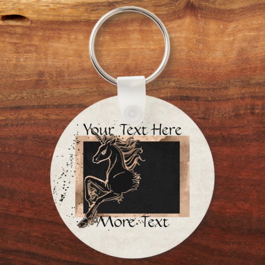 Black Unicorn Sleutelhanger (Voorkant)