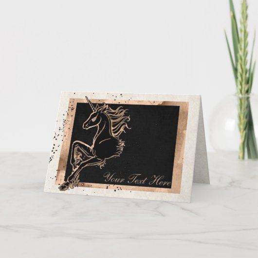 Black Unicorn Wenskaart Kaart (Voorkant)