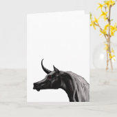 Black Unicorn Wenskaart Kaart (Gele Bloem)