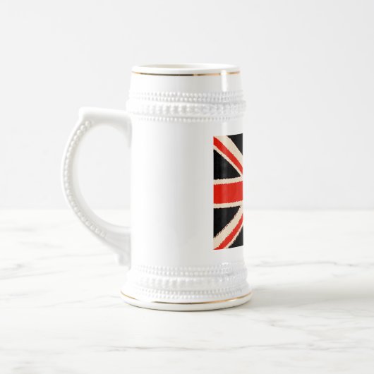 Black Union Jack (Art Style) Bierpul (Links)