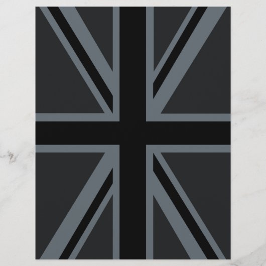 Black Union Jack British Flag Decor (Voorkant)