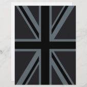 Black Union Jack British Flag Decor (Voorkant / Achterkant)