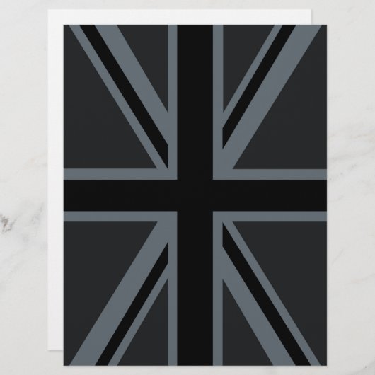 Black Union Jack British Flag Decor (Voorkant / Achterkant)