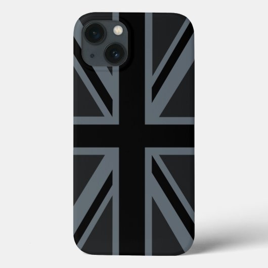 Black Union Jack British Flag Decor Case-Mate iPhone Case (Achterkant)