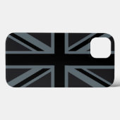 Black Union Jack British Flag Decor Case-Mate iPhone Case (Achterkant (horizontaal))