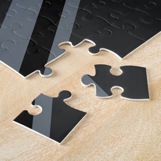 Black Union Jack British Flag Decor Legpuzzel (Zijkant)