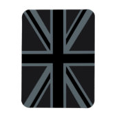 Black Union Jack British Flag Decor Magneet (Verticaal)