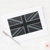 Black Union Jack British Flag Decor Rechthoekige Sticker (Envelop)