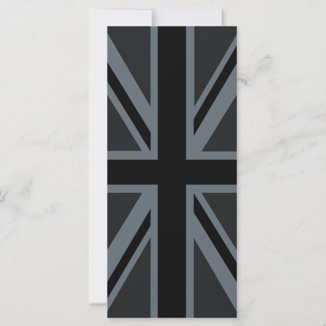 Black Union Jack British Flag Design past het aan (Voorkant)