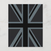 Black Union Jack British Flag Design past het aan Flyer (Voorkant)
