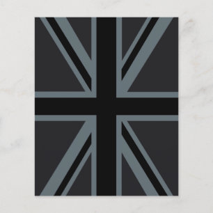 Black Union Jack British Flag Design past het aan Flyer