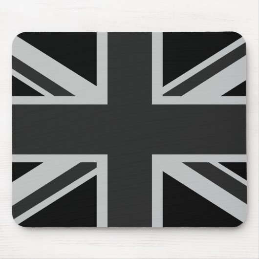 Black Union Jack Mousepad Muismat (Voorkant)