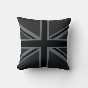 Black Union Jack UK Flag Design Kussen
