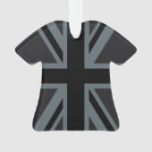 Black Union Jack UK Flag Design Ornament (achterkant)