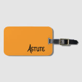 Black unique Hand Lettered Vocabulary Astute Bagagelabel (Voorkant (horizontaal))