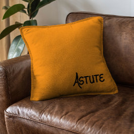 Black unique Hand Lettered Vocabulary Astute Kussen