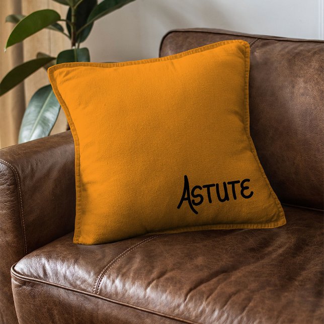 Black unique Hand Lettered Vocabulary Astute Kussen (Creator heeft geüpload)