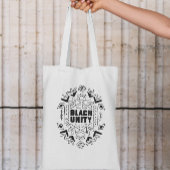 Black Unity Mandala Tote Bag