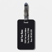 Black Unkempt Kitten GabiGabi Bagagelabel (Achterkant verticaal)