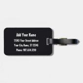 Black Unkempt Kitten GabiGabi Bagagelabel (Achterkant horizontaal)