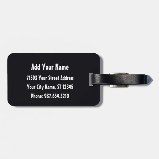 Black Unkempt Kitten GabiGabi Bagagelabel (Achterkant horizontaal)