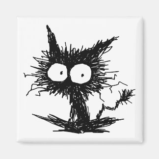 Black Unkempt Kitten GabiGabi Magneet