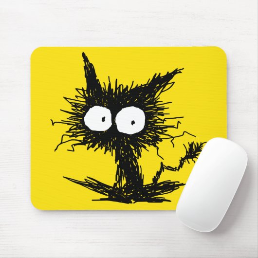 Black Unkempt Kitten GabiGabi Muismat (Met muis)