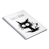 Black Unkempt Kitten GabiGabi Notitieboek (Rechterzijde)