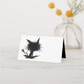 Black Unkempt Kitten GabiGabi Plaatskaartje (Achterkant)