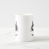 Black Unkempt Kitten GabiGabi Porselein Kop (Voorkant)