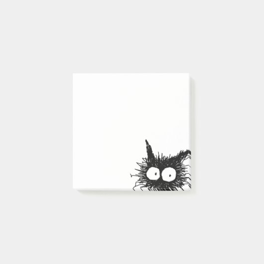 Black Unkempt Kitten GabiGabi Post-it® Notes (Voorkant)