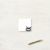 Black Unkempt Kitten GabiGabi Post-it® Notes (Op bureau)